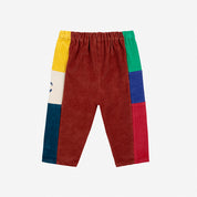 Pantalone velluto colorblock