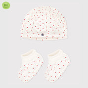 Cappello e scarpine cuori