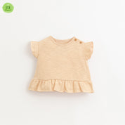 T-shirt a manica corta con volant