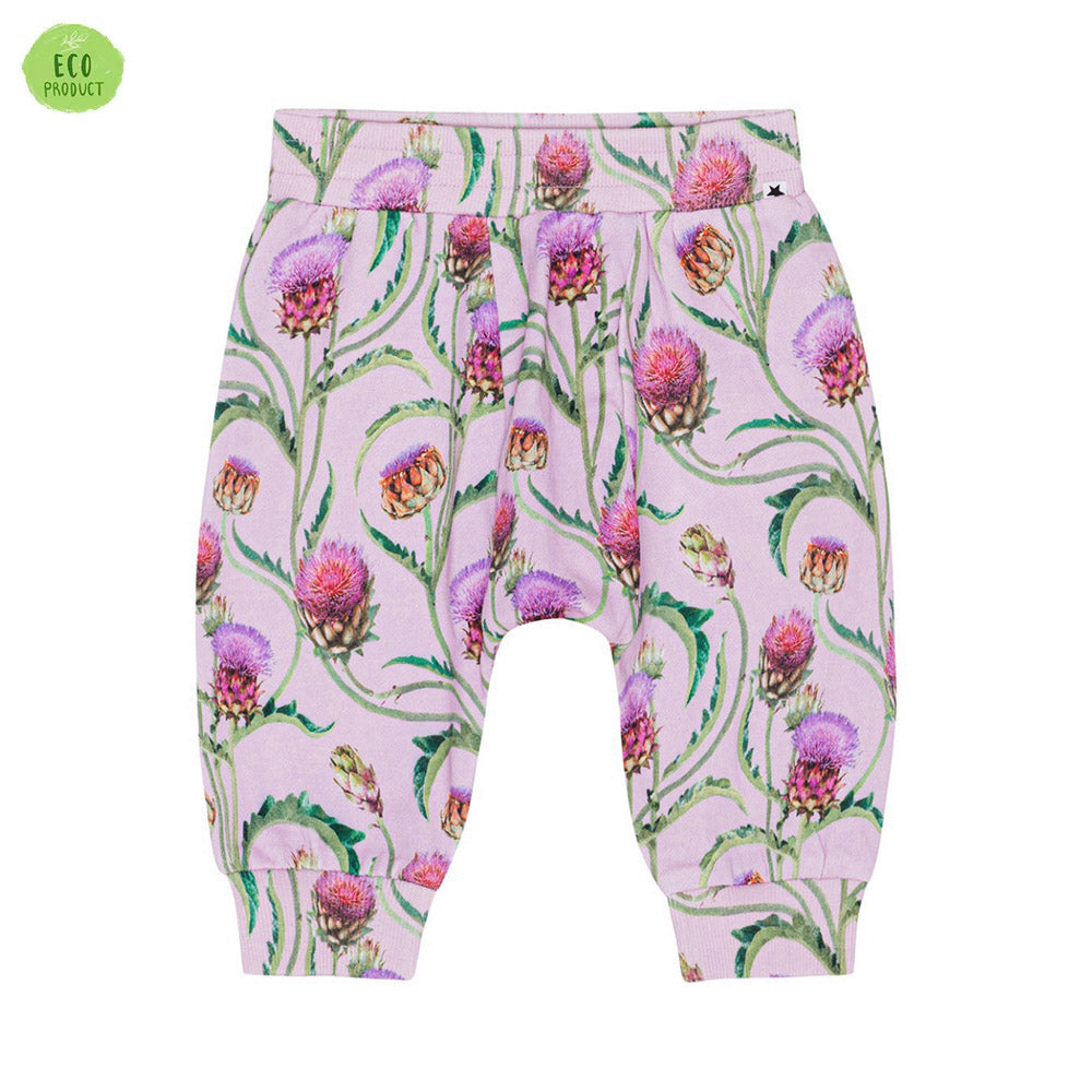 Pantalone in felpa con fiori