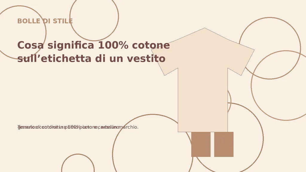 Tessuto di cotone in primo piano e cartellino generico con dicitura 100% cotone, nessun marchio.