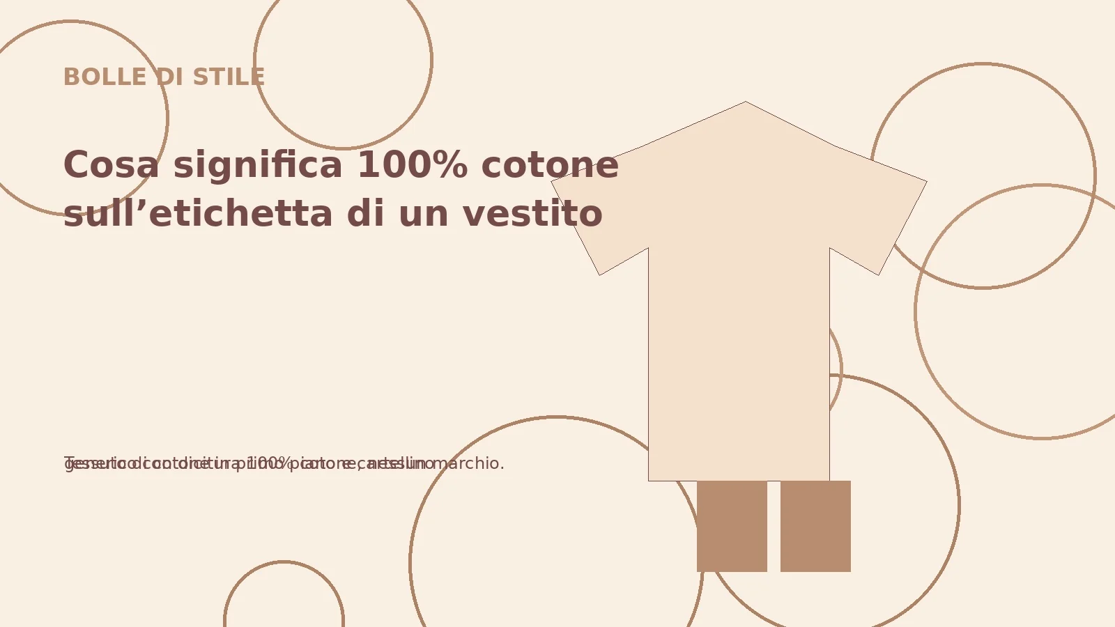 Cosa significa 100% cotone sull’etichetta di un vestito